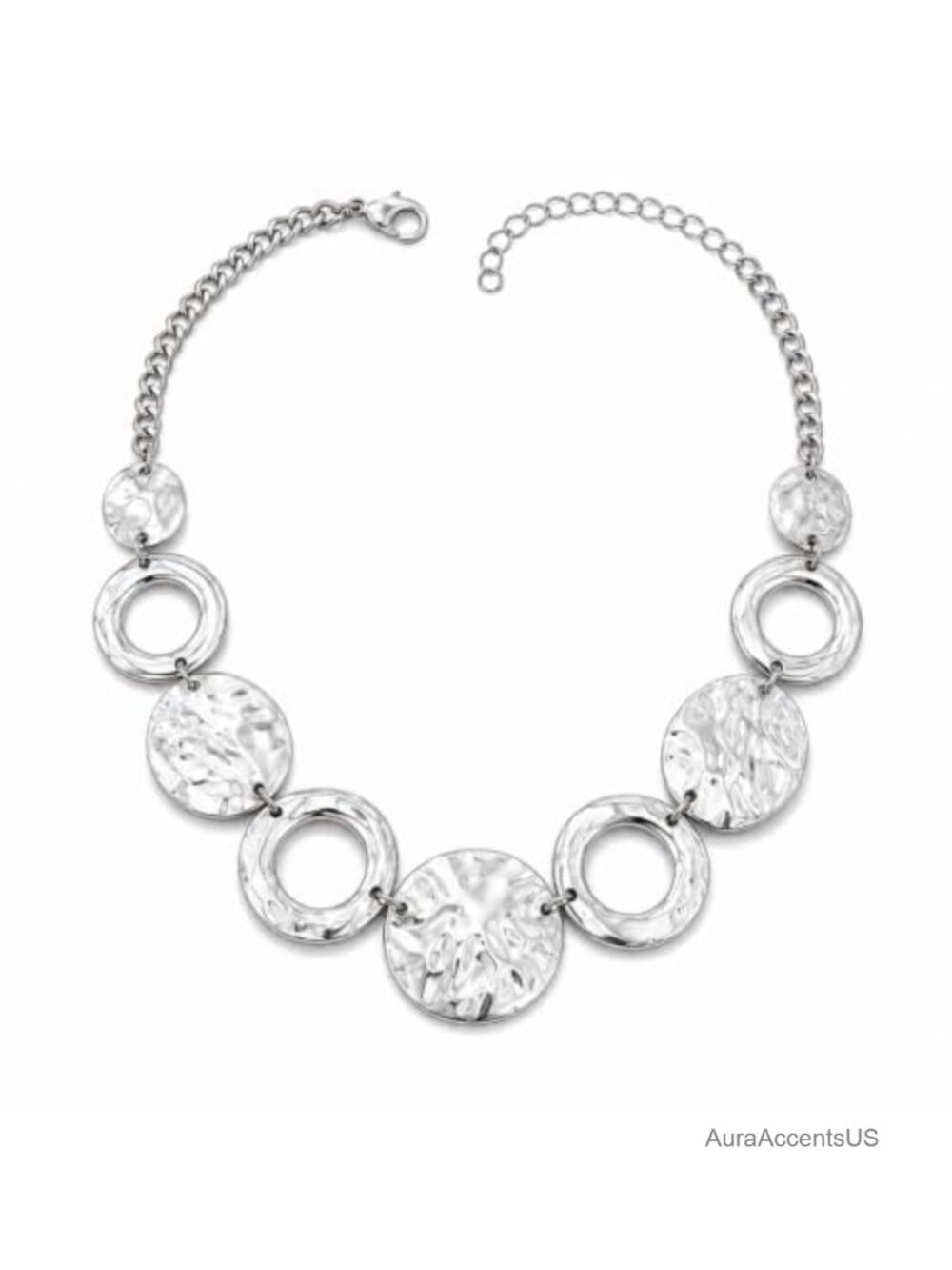 Chunky Statement Necklace Oversized Interlocking Link Chain Alloy Jewelry